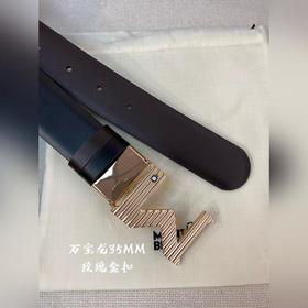 Montblanc, ширина 3,5 см, из кожи верхнего слоя, высококачественн