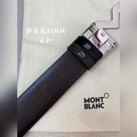 Montblanc, ширина 3,5 см, изготовлен из кожи верхнего слоя, с выс
