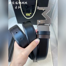Montblanc, ширина 3,5 см, изготовлен из кожи верхнего слоя, с выс