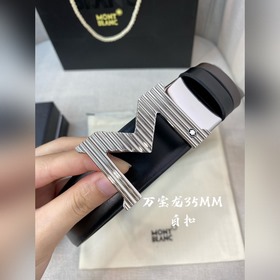 Montblanc, ширина 3,5 см, изготовлен из кожи верхнего слоя, с выс