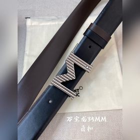 Montblanc, ширина 3,5 см, изготовлен из кожи верхнего слоя, с выс