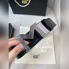 Montblanc, ширина 3,5 см, из кожи верхнего слоя, высококачественн