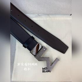 Montblanc, ширина 3,5 см, из кожи верхнего слоя, высококачественн
