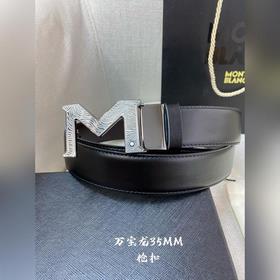 Montblanc, ширина 3,5 см, из кожи верхнего слоя, высококачественн