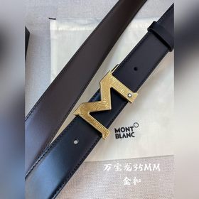 Montblanc, ширина 3,5 см, изготовлен из кожи верхнего слоя, с изы