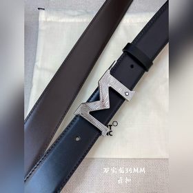 Montblanc, ширина 3,5 см, из кожи верхнего слоя, высококачественн