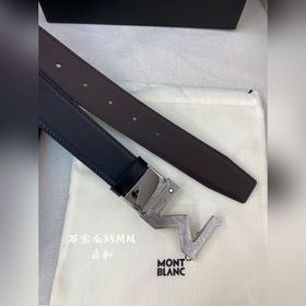 Montblanc, ширина 3,5 см, из кожи верхнего слоя, высококачественн