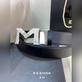 Montblanc, ширина 3,5 см, из кожи верхнего слоя, высококачественн