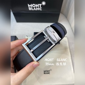 Montblanc, ширина 3,5 см, из кожи верхнего слоя, высококачественн