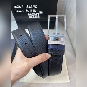 Montblanc, ширина 3,5 см, из кожи верхнего слоя, высококачественн