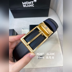 Montblanc, ширина 3,5 см, из кожи верхнего слоя, высококачественн