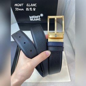 Montblanc, ширина 3,5 см, из кожи верхнего слоя, высококачественн