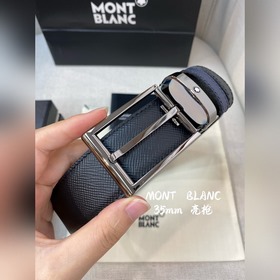 Montblanc, ширина 3,5 см, изготовлен из кожи верхнего слоя, с изы