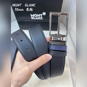 Montblanc, ширина 3,5 см, изготовлен из кожи верхнего слоя, с изы