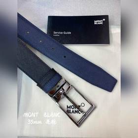 Montblanc, ширина 3,5 см, изготовлен из кожи верхнего слоя, с изы