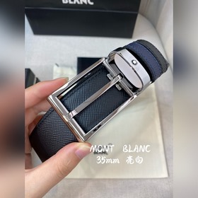 Montblanc, ширина 3,5 см, из кожи верхнего слоя, высококачественн