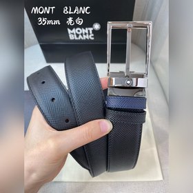 Montblanc, ширина 3,5 см, из кожи верхнего слоя, высококачественн