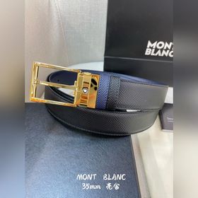 Montblanc, ширина 3,5 см, из кожи верхнего слоя, высококачественн