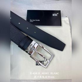 Montblanc, ширина 3,5 см, изготовлен из кожи верхнего слоя, с изя