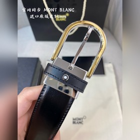 Montblanc, ширина 3,5 см, из кожи верхнего слоя, высококачественн