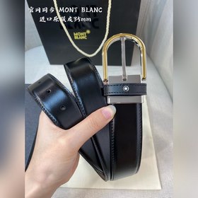 Montblanc, ширина 3,5 см, из кожи верхнего слоя, высококачественн