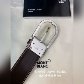 Montblanc, ширина 3,5 см, из кожи верхнего слоя, высококачественн