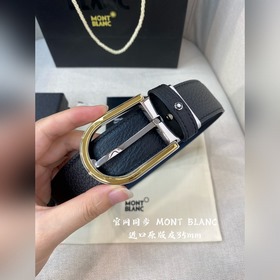 Montblanc, ширина 3,5 см, из кожи верхнего слоя, высококачественн