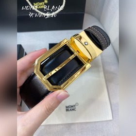 Montblanc, ширина 3,5 см, из кожи верхнего слоя, высококачественн