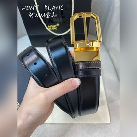 Montblanc, ширина 3,5 см, из кожи верхнего слоя, высококачественн