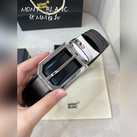 Montblanc, ширина 3,5 см, из кожи верхнего слоя, высококачественн