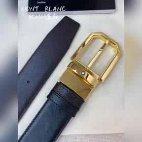 Montblanc, ширина 3,5 см, изготовлен из кожи верхнего слоя, с выс