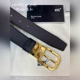 Montblanc, ширина 3,5 см, изготовлен из кожи верхнего слоя, с выс