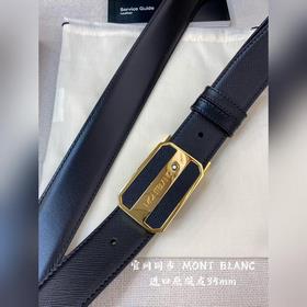 Montblanc, ширина 3,5 см, из кожи верхнего слоя, высококачественн