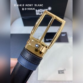 Montblanc, ширина 3,0 см, из кожи верхнего слоя, высококачественн