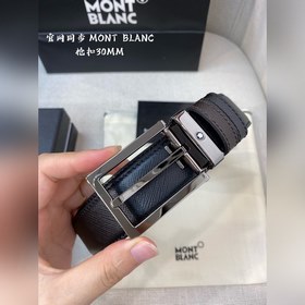 Montblanc, ширина 3,0 см, из кожи верхнего слоя, высококачественн