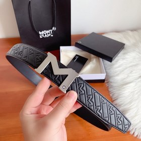 Montblanc 3,5 ширина, двусторонняя кожа, автоматическая стальная 