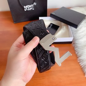 Montblanc 3,5 ширина, двусторонняя кожа, автоматическая стальная 