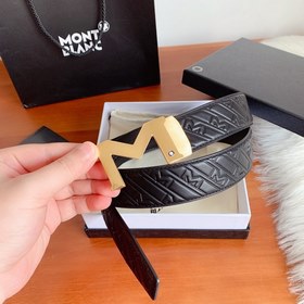 Montblanc 3,5 ширина, двусторонняя кожа, автоматическая стальная 