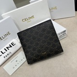 CELINETRIOMPHE Двухстворчатый кошелек из парусины, черный, 100% покрытая парусин