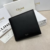 CELINETRIOMPHE Двухстворчатый кожаный кошелек, черный, 100% покрытый тканью, 80%