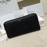 Celine кожаная сумка с большим застежкой-молнией, темно-коричневая кожа, подклад