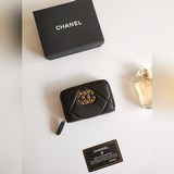 Кожаный кошелек Chanel, полностью изготовлен из кожи, модель из официального маг