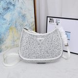 Prada Diamond Underarm Bag, Prada Shiny Diamond Bag, очень популярная модель, ко