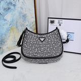 Prada Diamond Underarm Bag, Prada Flash Diamond Bag, очень популярная модель, ко