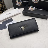 PRADA, классическая кошелька с крышкой, два отделения, классическая модель, прос