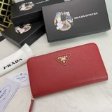 PRADA, классическая модель небольшого кошелька на молнии. Классический дизайн, п