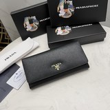 PRADA, классическая кошелька с крышкой, два отделения, классическая модель, прос