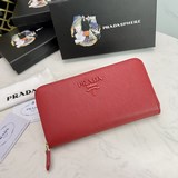 PRADA, классическая модель небольшого кошелька на молнии. Классический дизайн, п