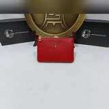 PRADA Оригинальный кожаный кошелек для ключей из натуральной кожи Кожа высокого 