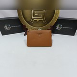 PRADA Оригинальный кожаный кошелек для ключей из натуральной кожи Кожа высокого 